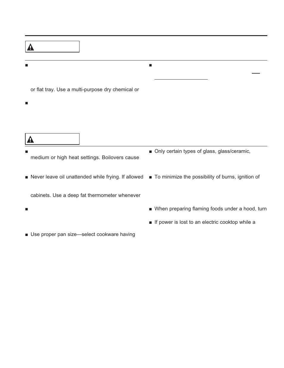 Safe ty informa tion, Save these instructions, Cooktop safety instructions warning | GE JD630DFWW User Manual | Page 4 / 56