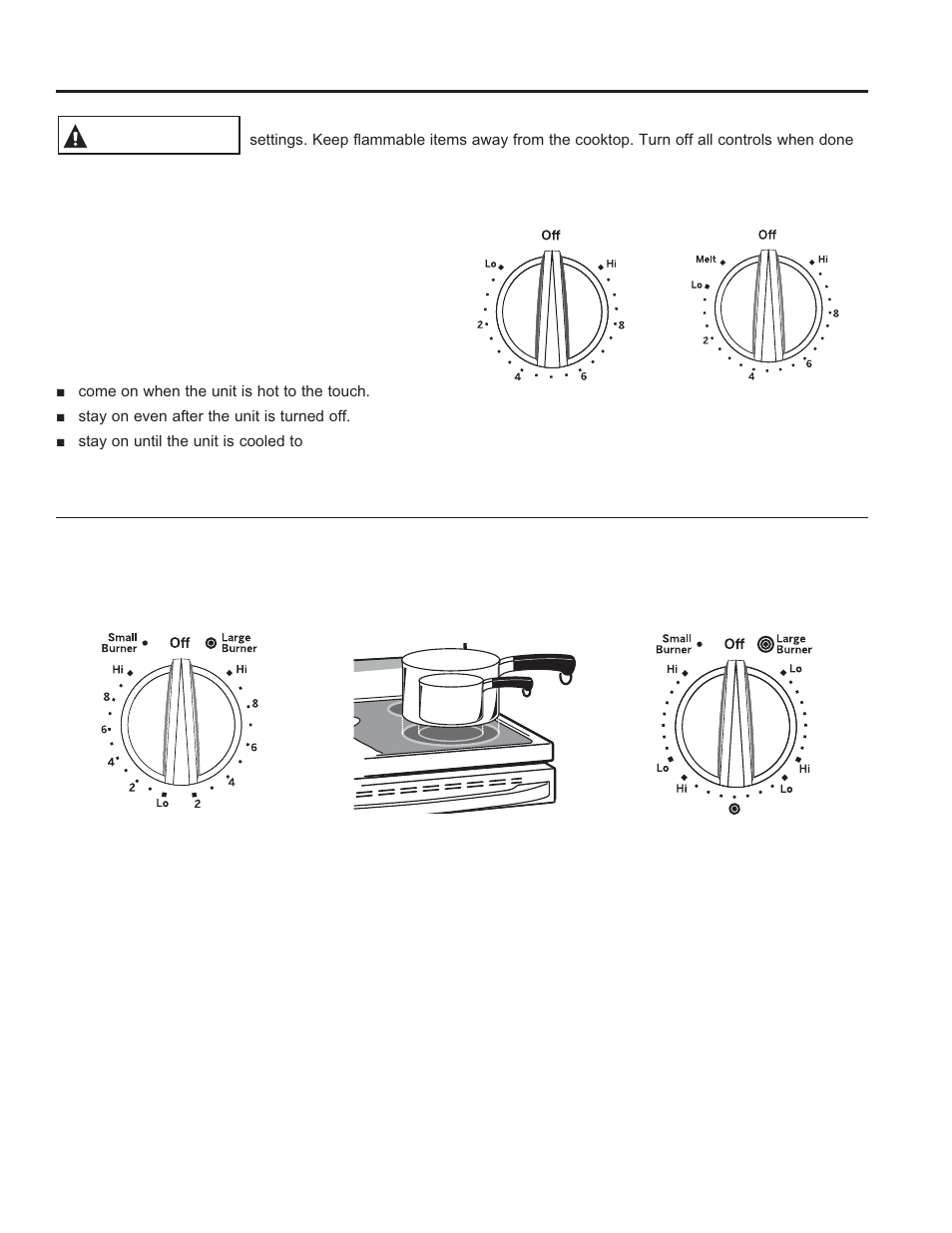 Using the range: s ur face units surface units, Warning | GE JD630DFWW User Manual | Page 9 / 56