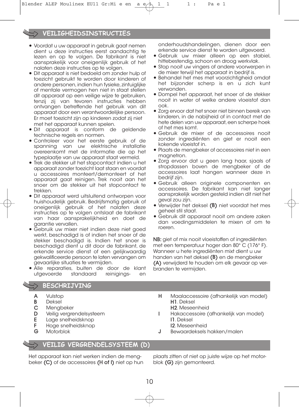 Moulinex MINI MULTI DELUXE LM125G User Manual | Page 13 / 60