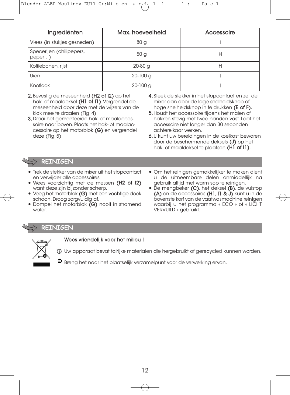 Moulinex MINI MULTI DELUXE LM125G User Manual | Page 15 / 60