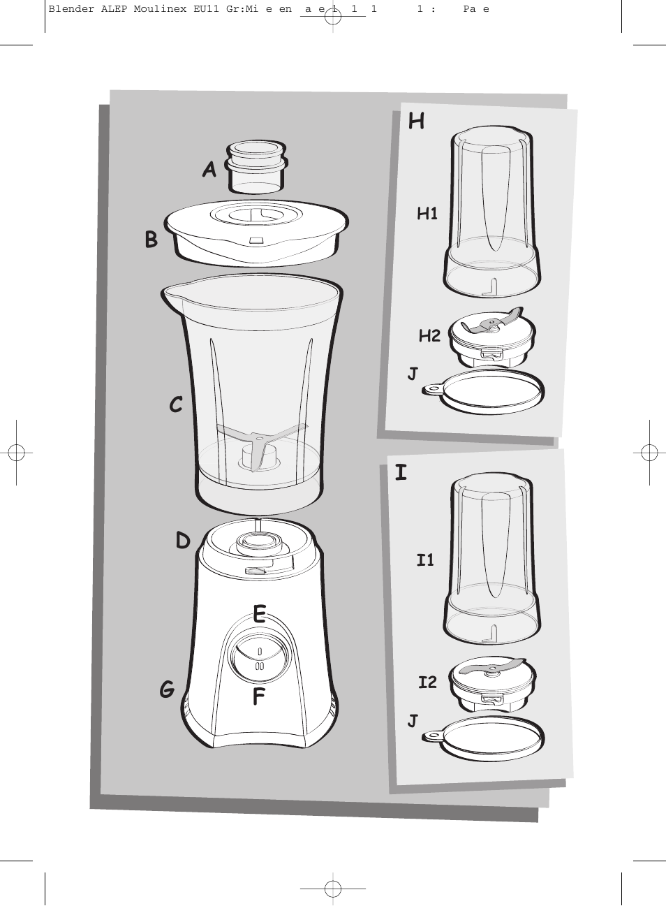 Ab c h, Dg f eee | Moulinex MINI MULTI DELUXE LM125G User Manual | Page 2 / 60