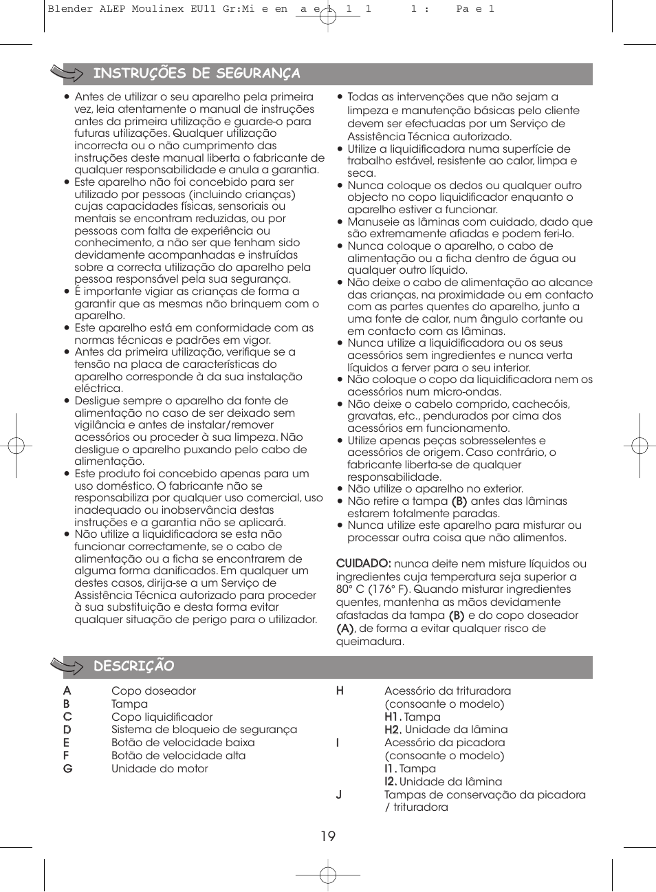 Moulinex MINI MULTI DELUXE LM125G User Manual | Page 22 / 60