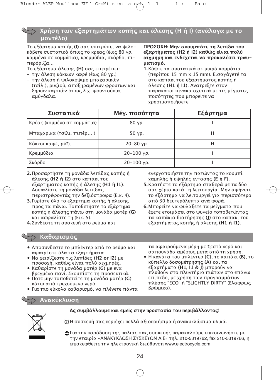 Moulinex MINI MULTI DELUXE LM125G User Manual | Page 27 / 60