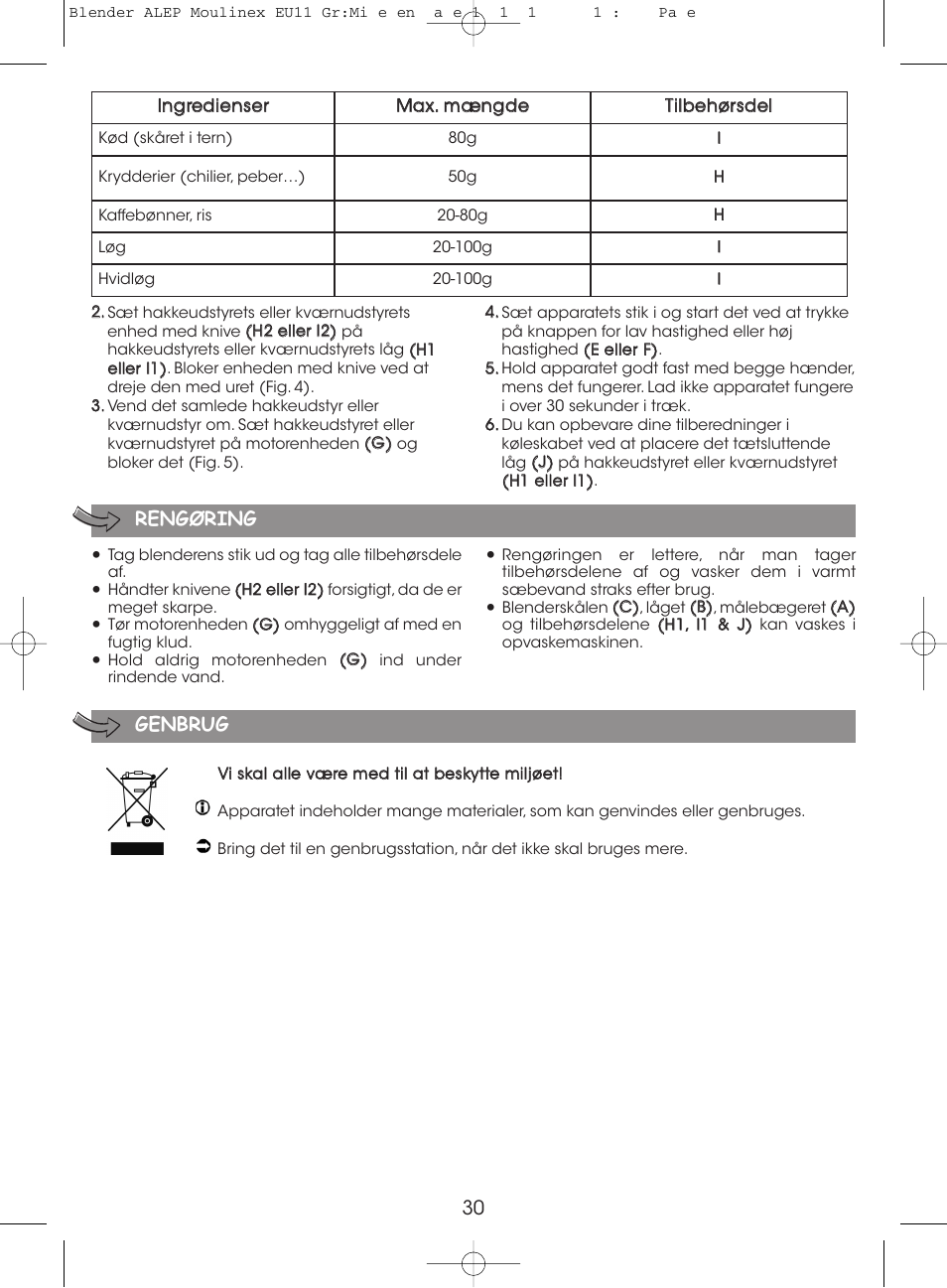 Moulinex MINI MULTI DELUXE LM125G User Manual | Page 33 / 60