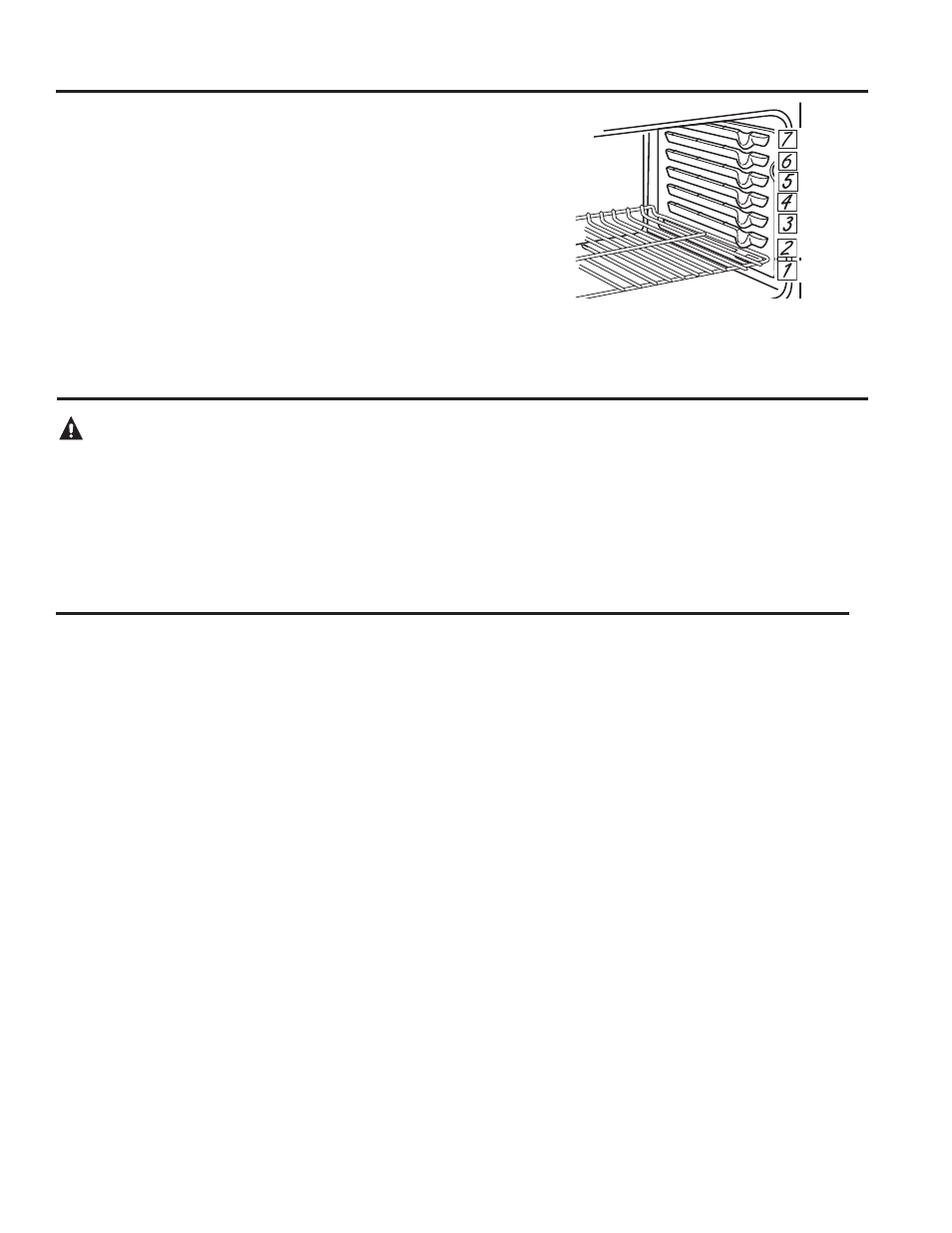 Oven racks cookware, Aluminum foil and oven liners, Caution | GE JB650DFWW User Manual | Page 15 / 56