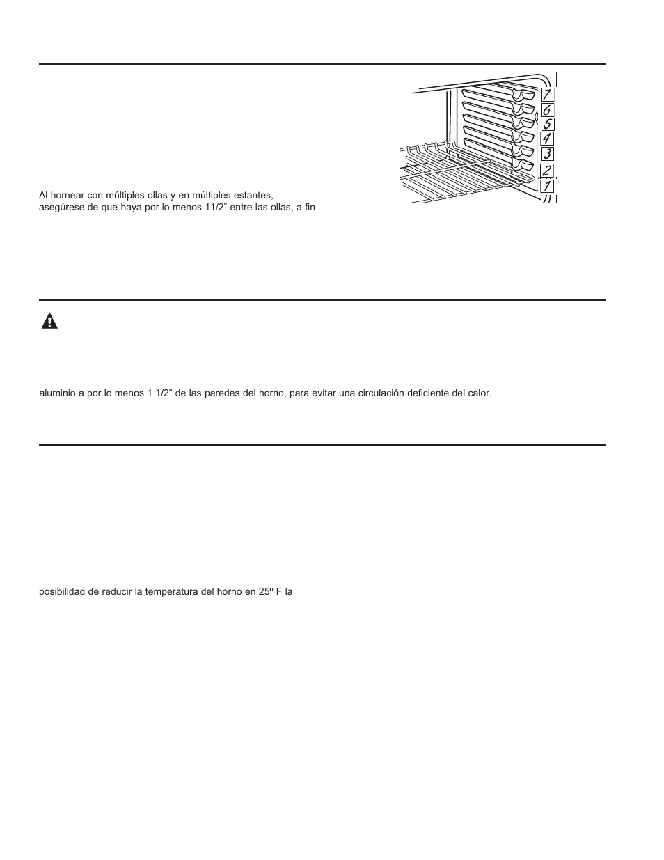 Estantes del horno utensilios, Papel de aluminio y cobertores del horno, Precaución | GE JB650DFWW User Manual | Page 43 / 56