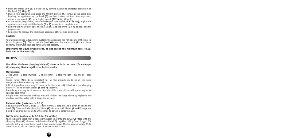 Recipes | Moulinex MULTI MOULINETTE AT712G User Manual | Page 27 / 108