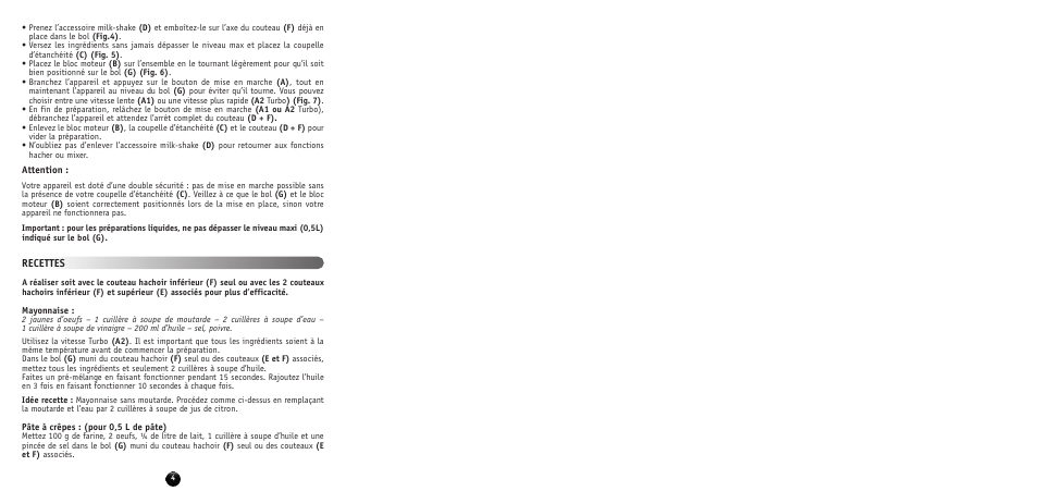 Recettes | Moulinex MULTI MOULINETTE AT712G User Manual | Page 6 / 108