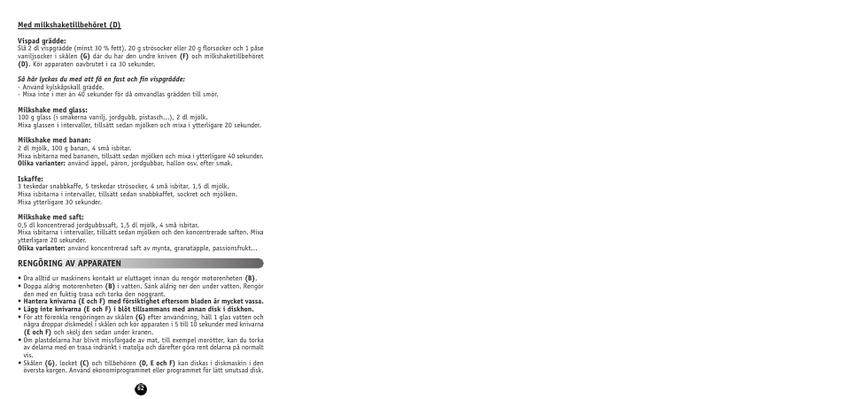 Rengöring av apparaten | Moulinex MULTI MOULINETTE AT712G User Manual | Page 64 / 108