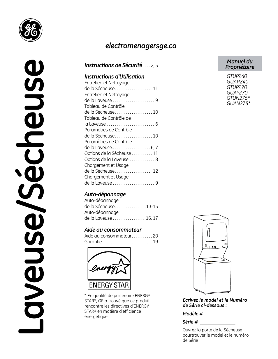 Electromenagersge.ca | GE GTUP270GMWW User Manual | Page 21 / 60