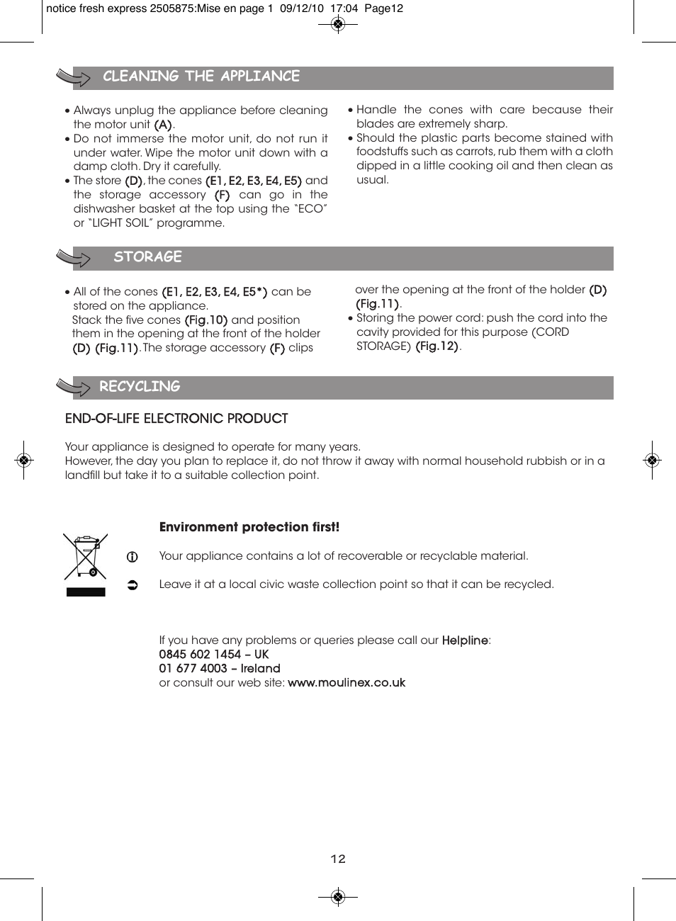 Moulinex FRESH EXPRESS DJ750G User Manual | Page 16 / 76