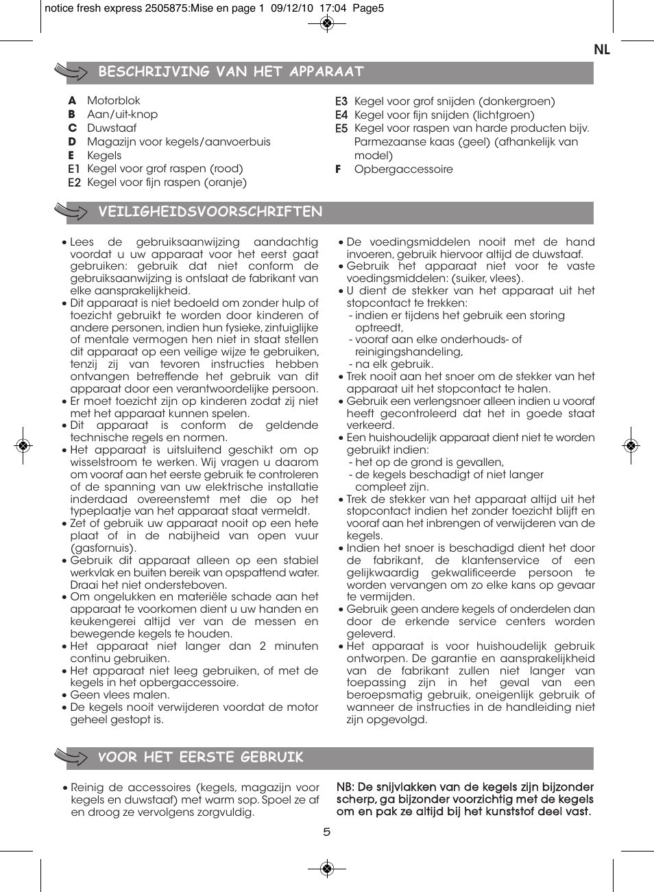 Moulinex FRESH EXPRESS DJ750G User Manual | Page 9 / 76