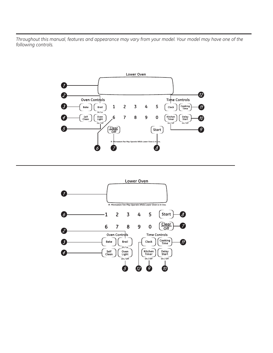 Using the lower oven controls | GE JTP90DPBB User Manual | Page 22 / 88