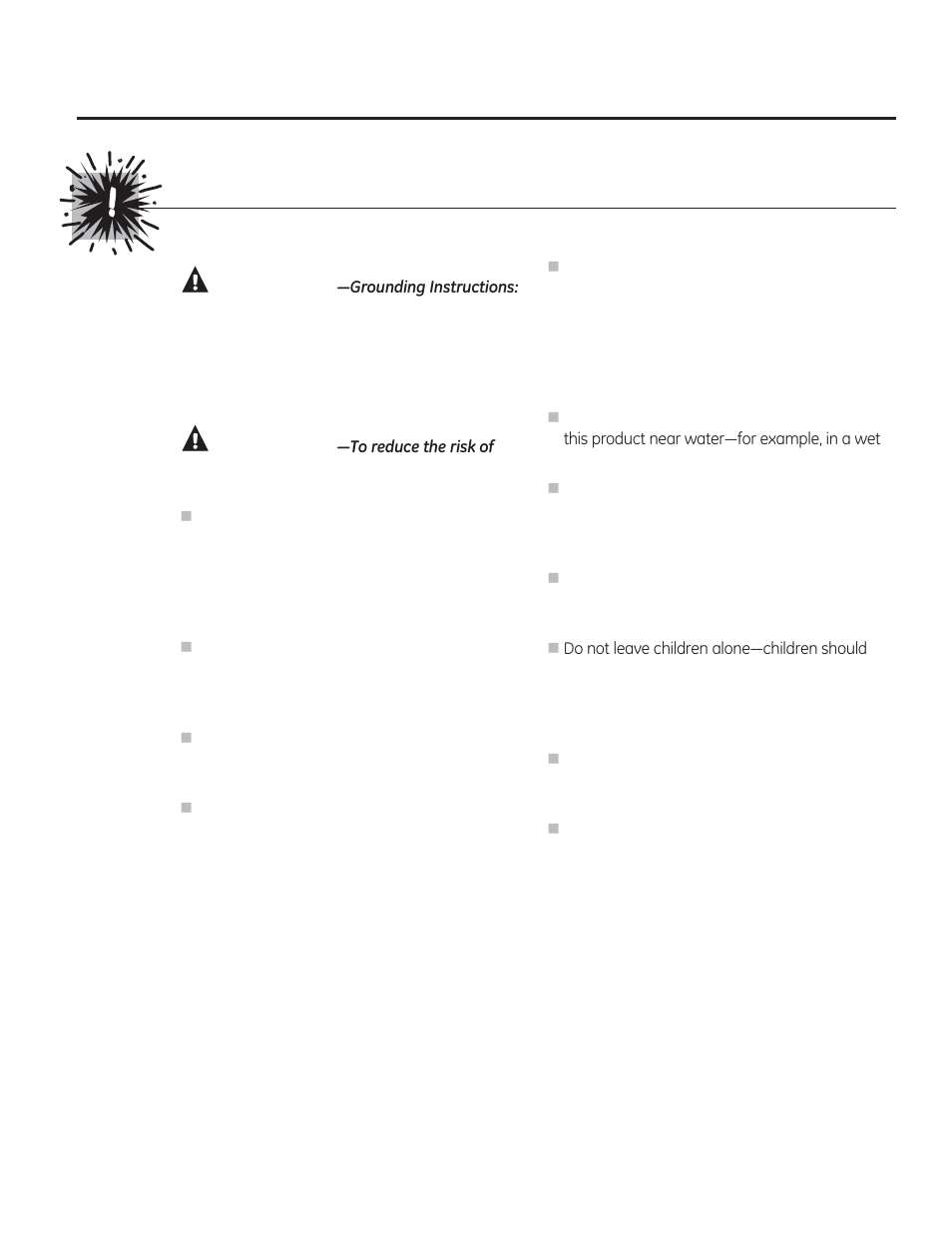 Warning, Safety precautions | GE JTP90DPBB User Manual | Page 3 / 88