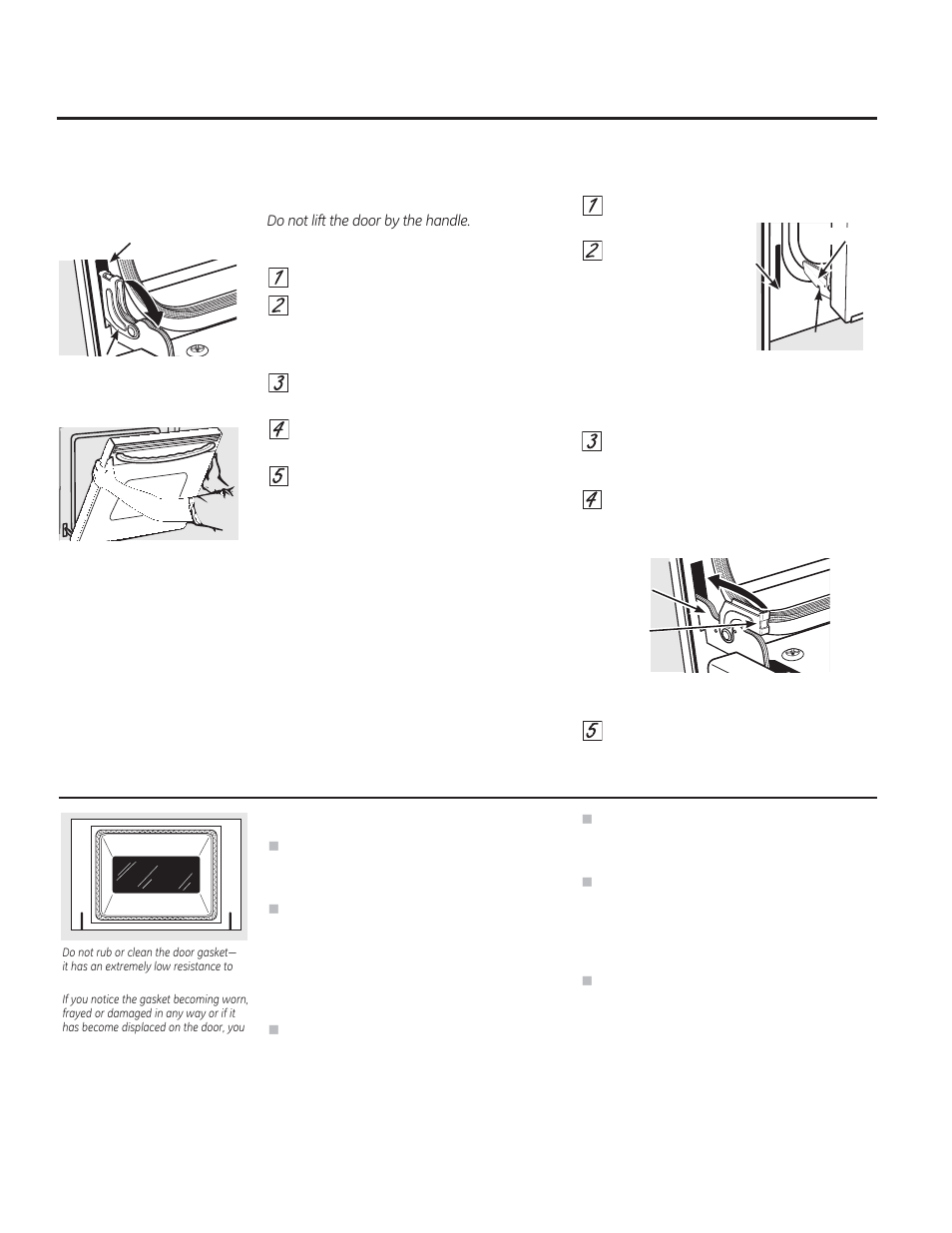 Care and cleaning of the cooking center | GE JTP90DPBB User Manual | Page 36 / 88