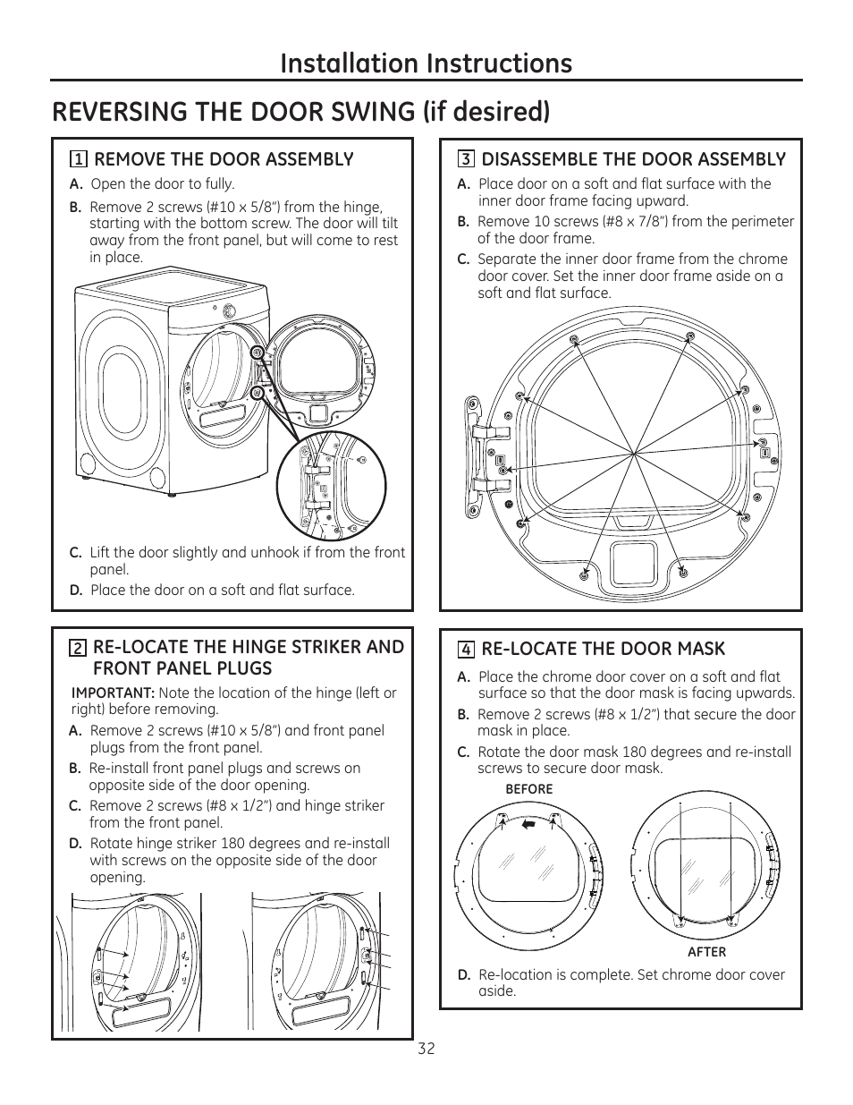 GE GFDR480GFWW User Manual | Page 32 / 144