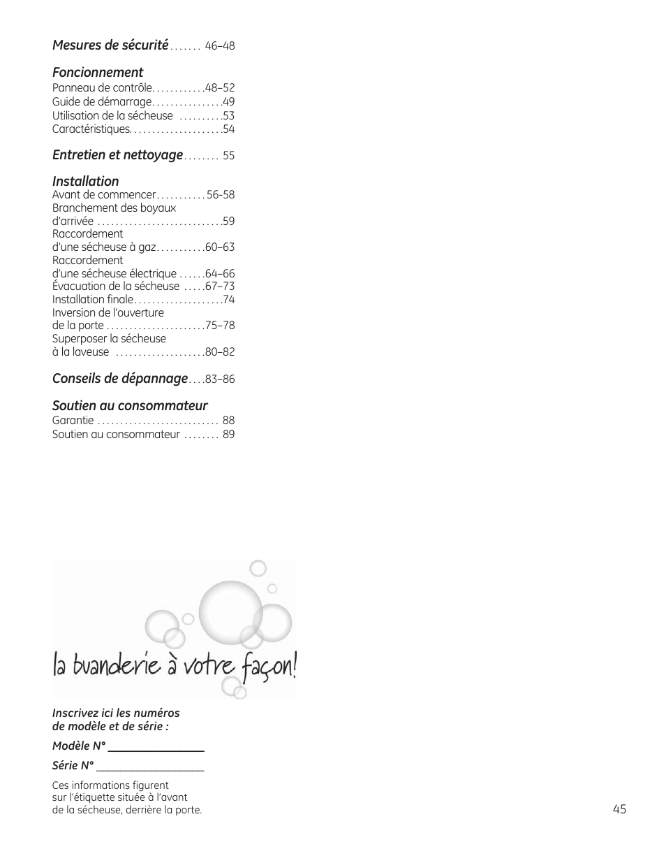GE GFDR480GFWW User Manual | Page 45 / 144