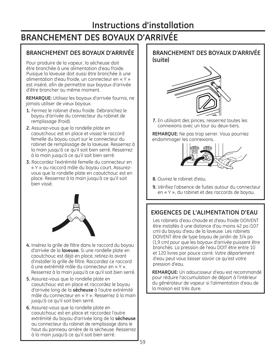 GE GFDR480GFWW User Manual | Page 59 / 144