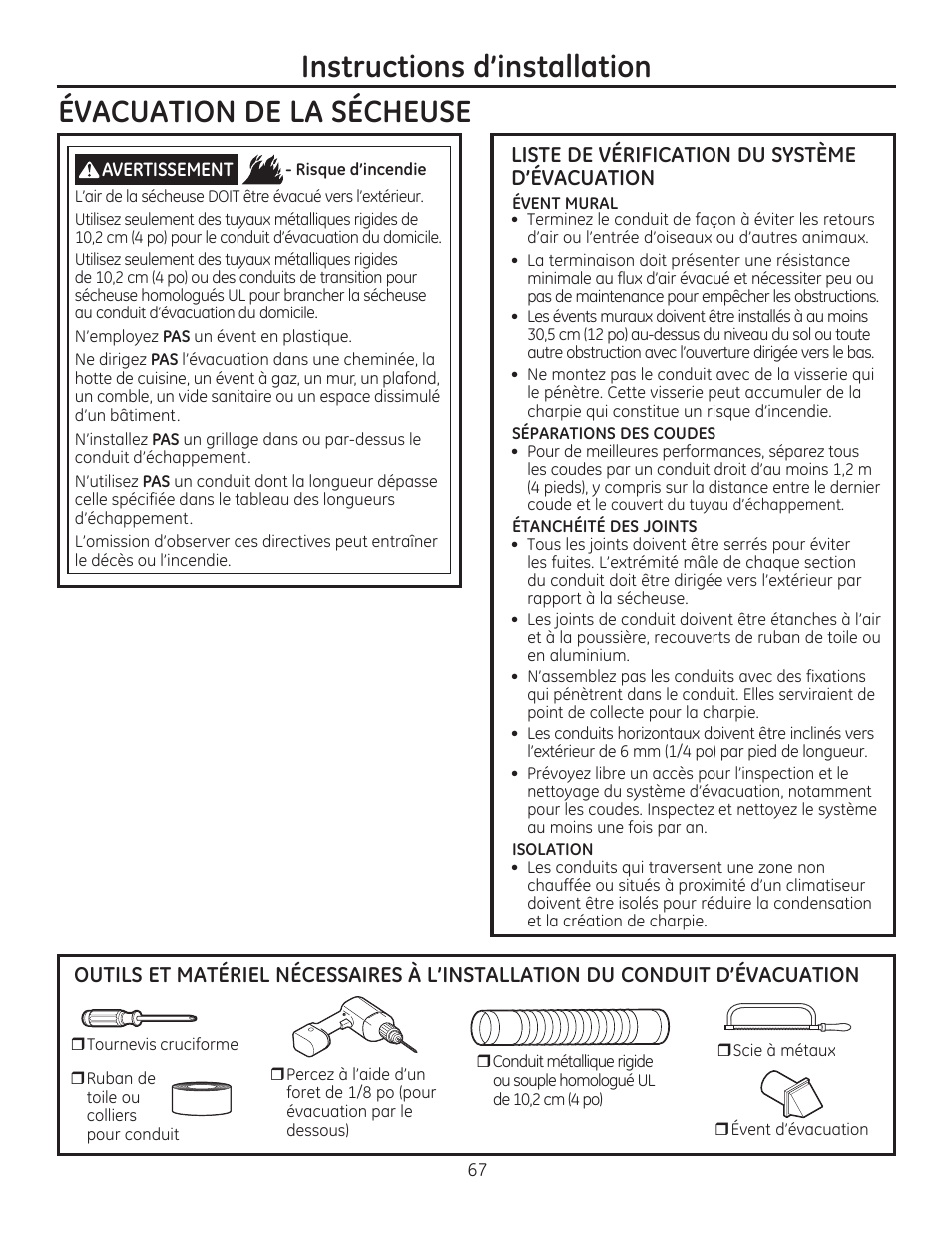 GE GFDR480GFWW User Manual | Page 67 / 144