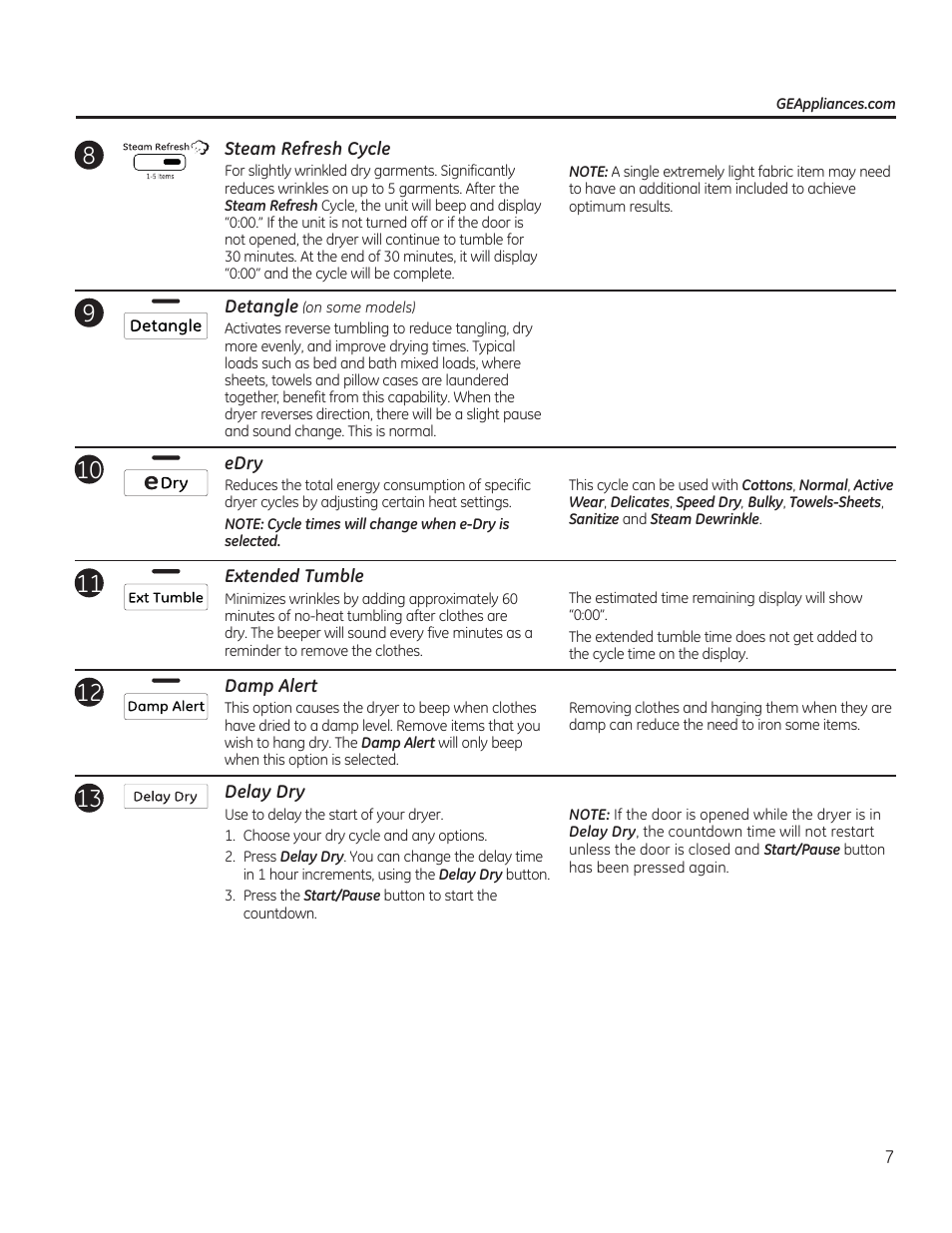 GE GFDR480GFWW User Manual | Page 7 / 144