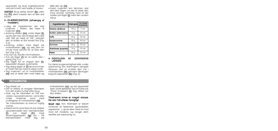Rengøring | Moulinex LA MOULINETTE DP700G User Manual | Page 57 / 84