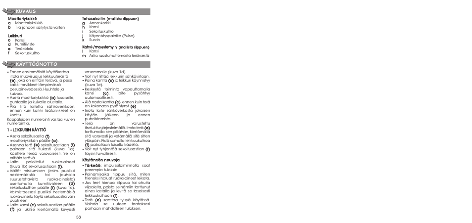 Moulinex LA MOULINETTE DP700G User Manual | Page 60 / 84