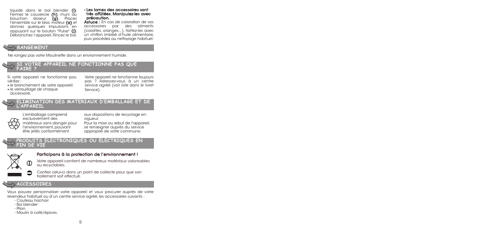 Moulinex LA MOULINETTE DP700G User Manual | Page 7 / 84