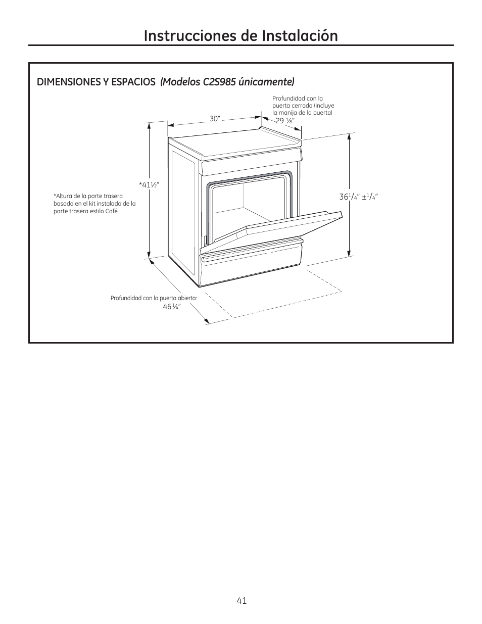 Instrucciones de instalación | GE C2S985SETSS User Manual | Page 101 / 120