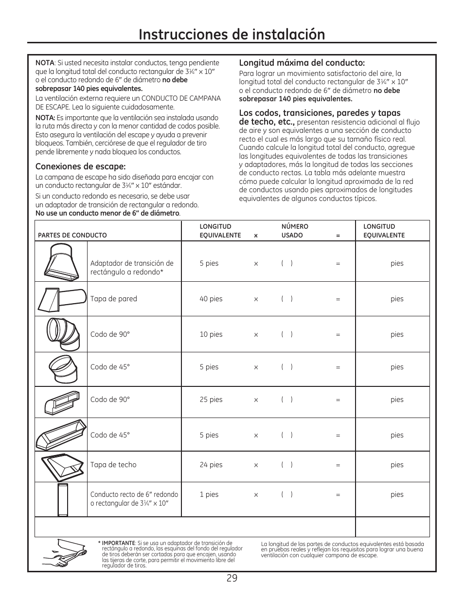 Instrucciones de instalación | GE PSA9240DFWW User Manual | Page 29 / 48