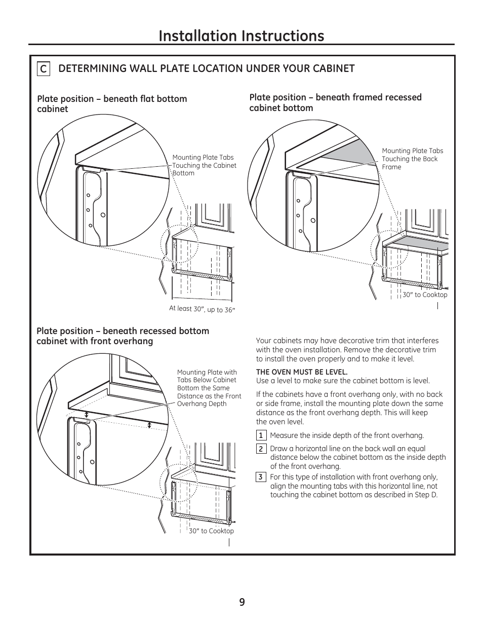 Installation instructions | GE PSA9240DFWW User Manual | Page 9 / 48