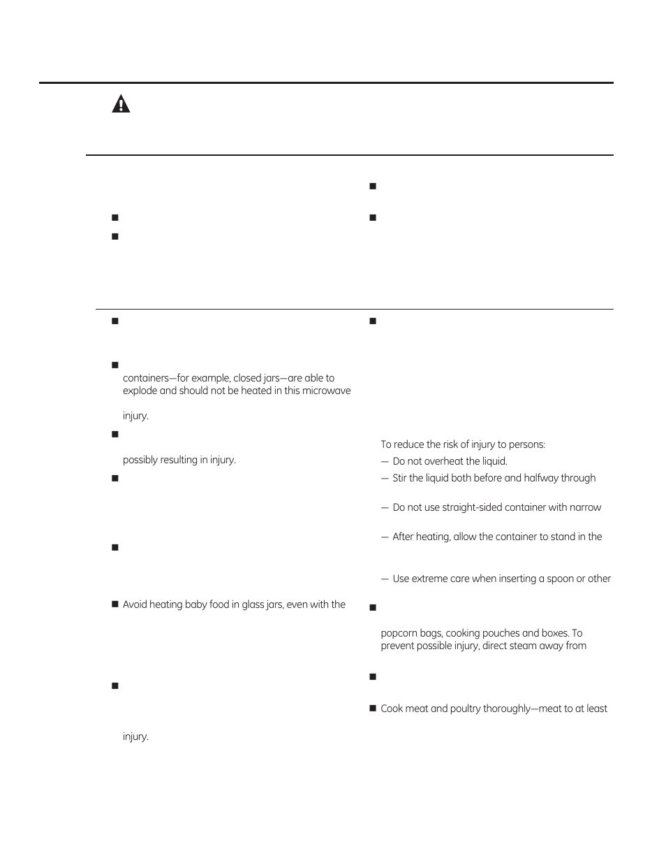 Warning, Save these instructions, Arcing | Foods | GE PEM31DFBB User Manual | Page 4 / 52