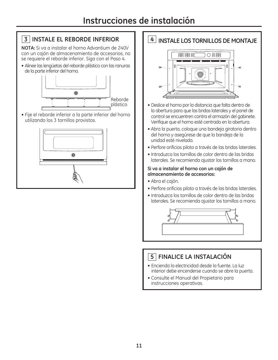 Instrucciones de instalación | GE PSB9240SFSS User Manual | Page 27 / 32