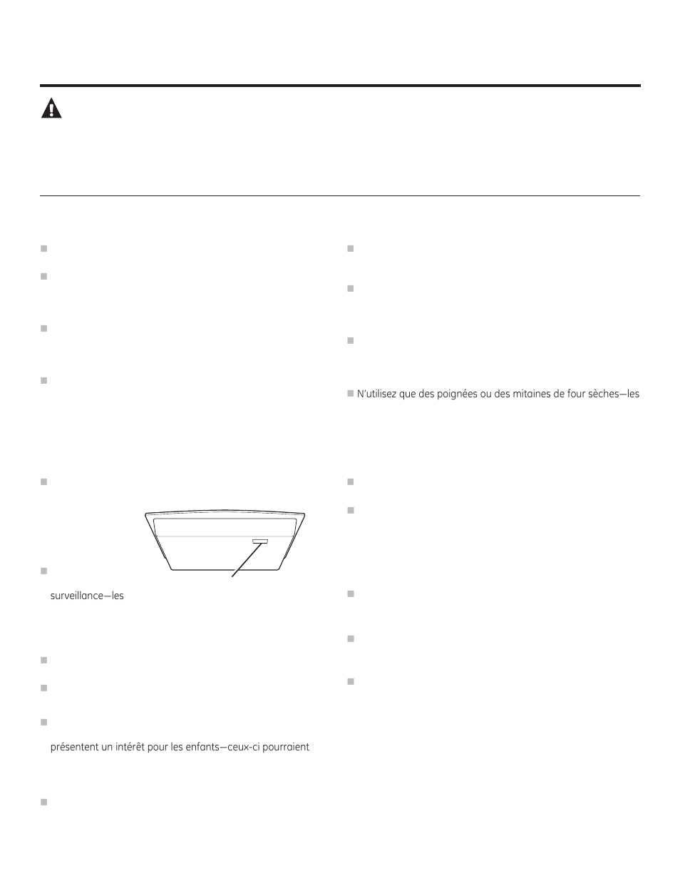 Avertissement, Mesures de sécurité, Attention | GE JP256BMBB User Manual | Page 26 / 72