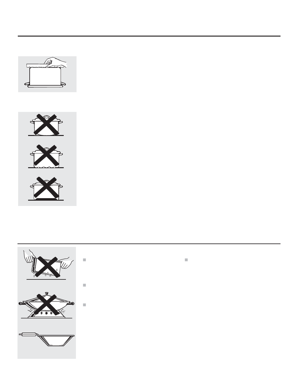 Choix des ustensiles de cuisson | GE JP256BMBB User Manual | Page 32 / 72