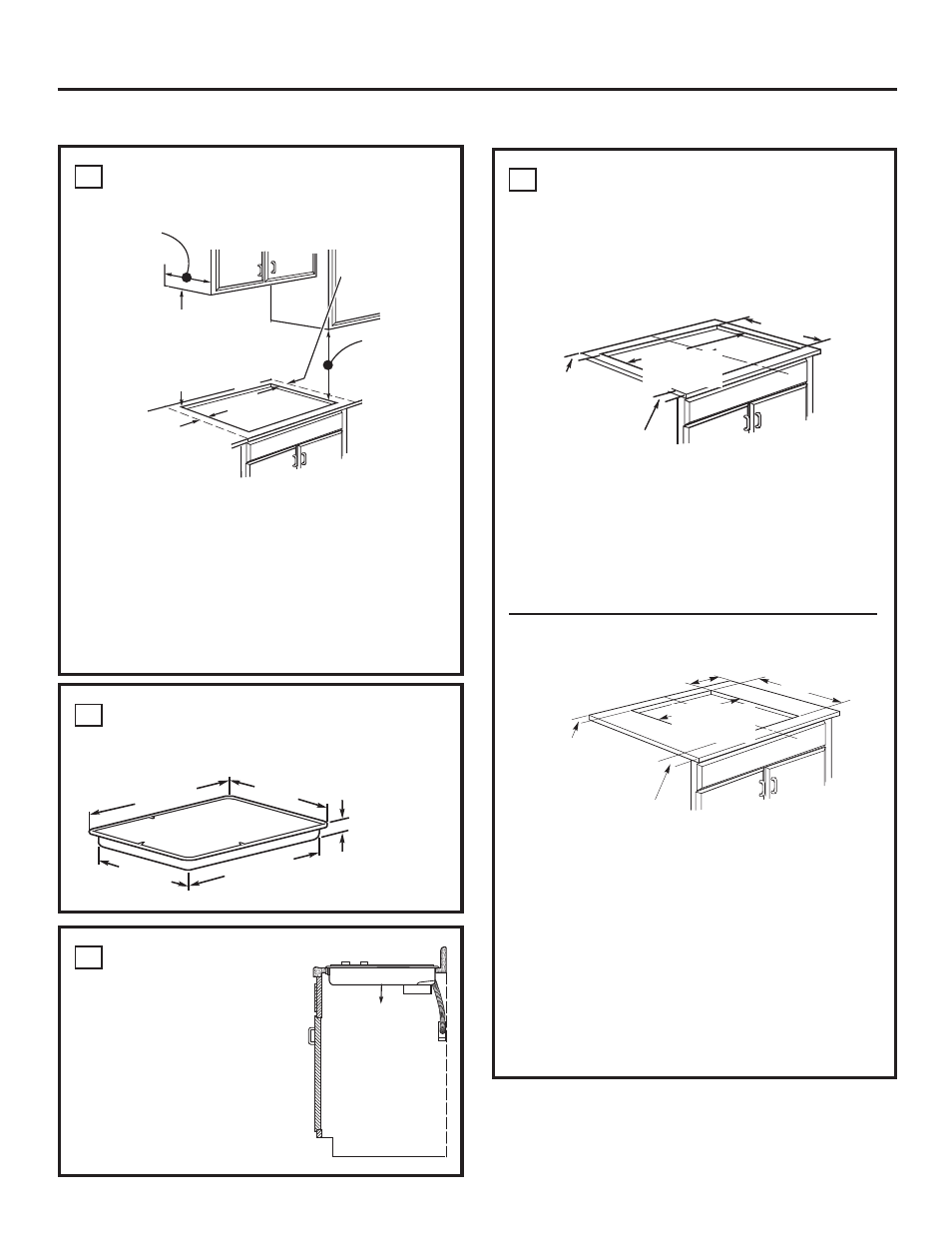 Dimensions de la surface de cuisson 3 | GE JP256BMBB User Manual | Page 39 / 72