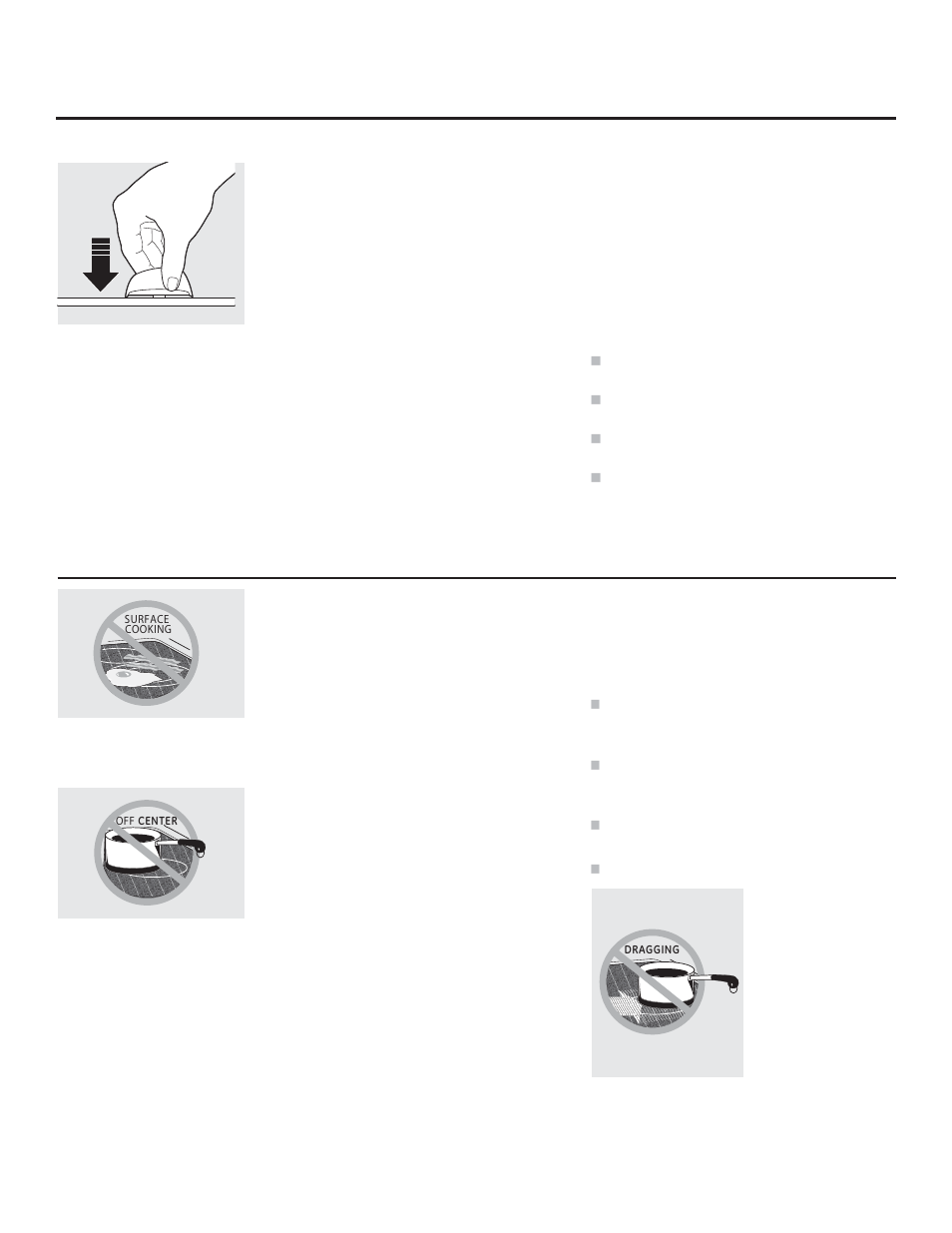 Cómo usar los elementos de superficie | GE JP256BMBB User Manual | Page 54 / 72