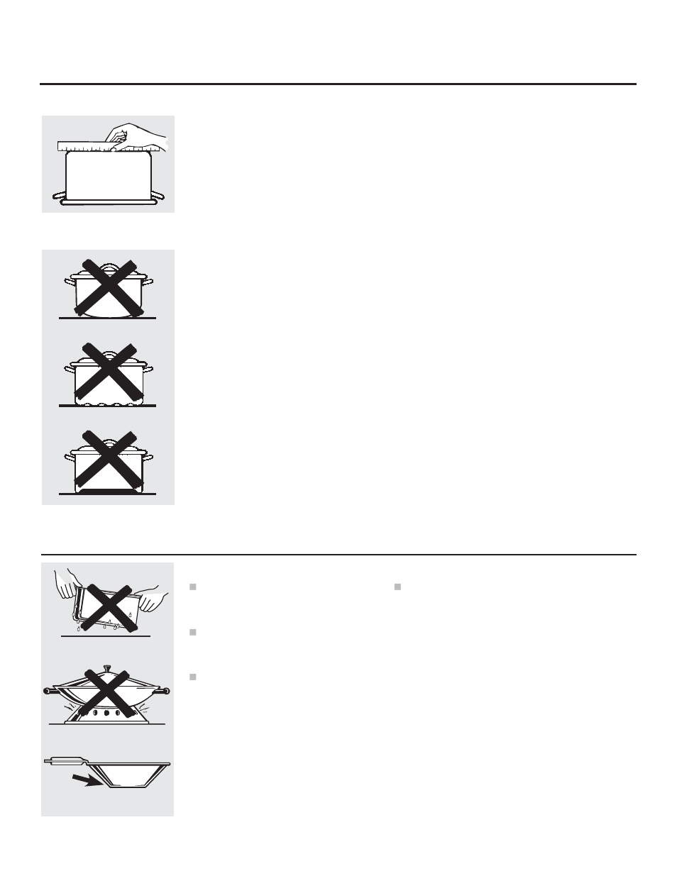 Selecting types of cookware | GE JP256BMBB User Manual | Page 8 / 72