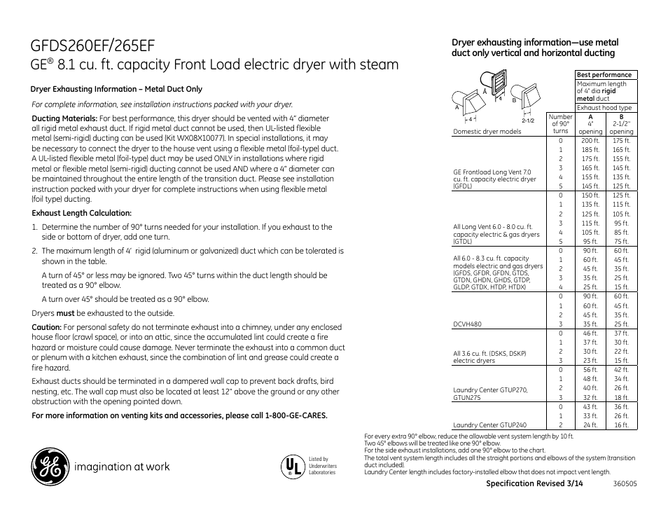 GE GFDS265EFMC User Manual | Page 3 / 4