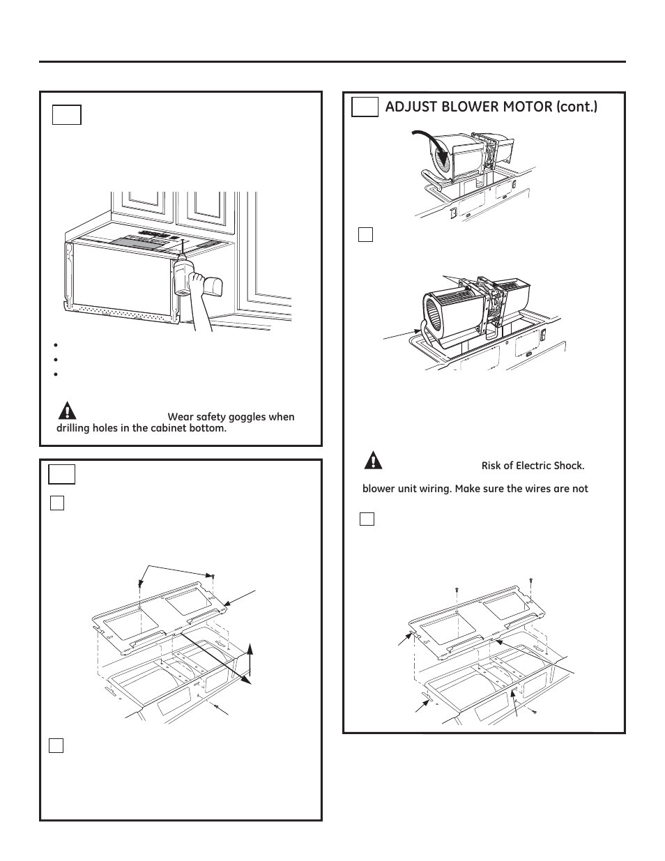 Installation instructions, Caution, Warning | GE JVM3160DFWW User Manual | Page 18 / 52