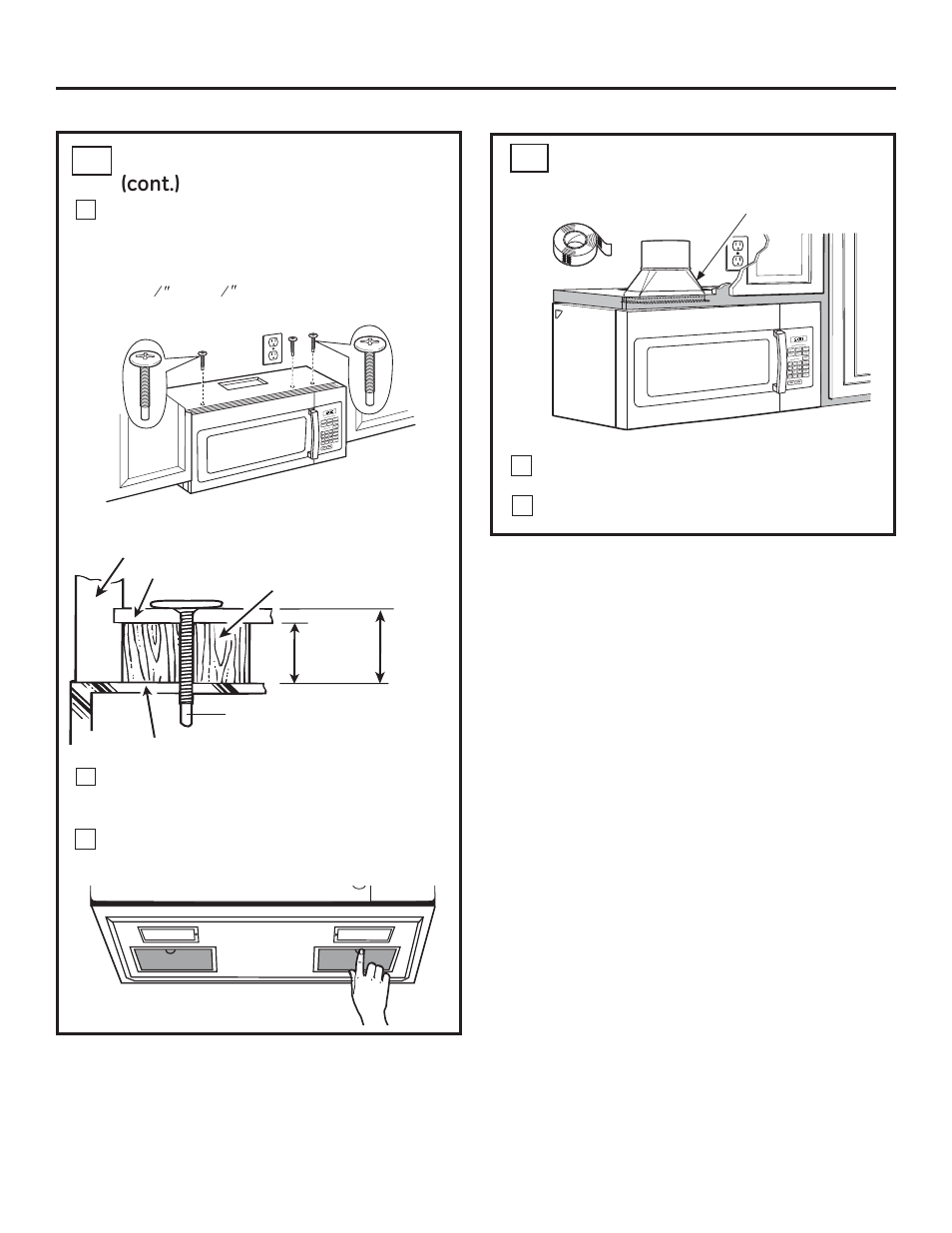 Installation instructions, Connecting ductwork 20, Mount the microwave oven frqw b5 b6 | GE JVM3160DFWW User Manual | Page 20 / 52