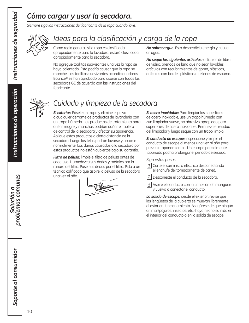 Ideas para la clasificación y carga de la ropa | GE GTDP280GDWW User Manual | Page 26 / 32