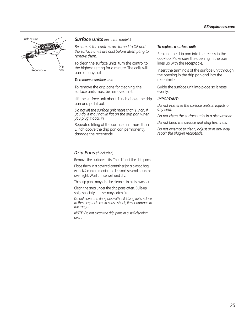 GE JAS02SNSS User Manual | Page 25 / 88