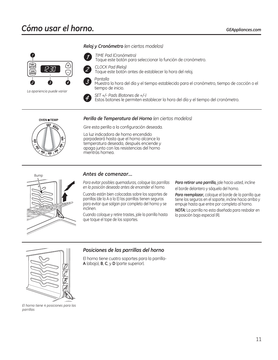Cómo usar el horno | GE JAS02SNSS User Manual | Page 55 / 88