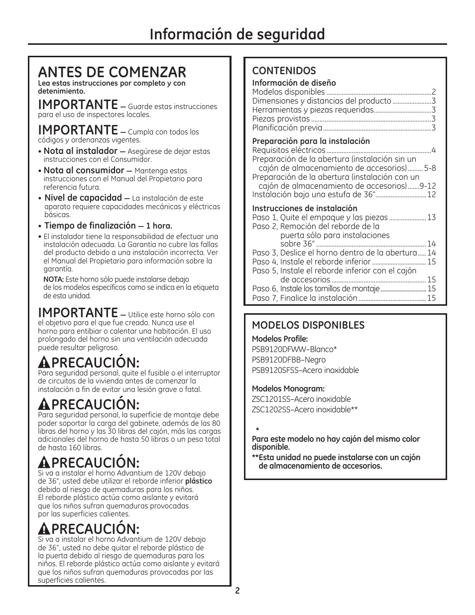 GE PSB9120DFBB User Manual | Page 22 / 40