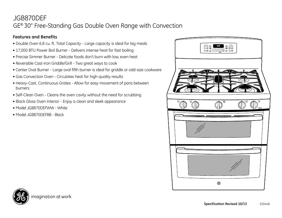 Jgb870def | GE JGB870DEFWW User Manual | Page 2 / 2