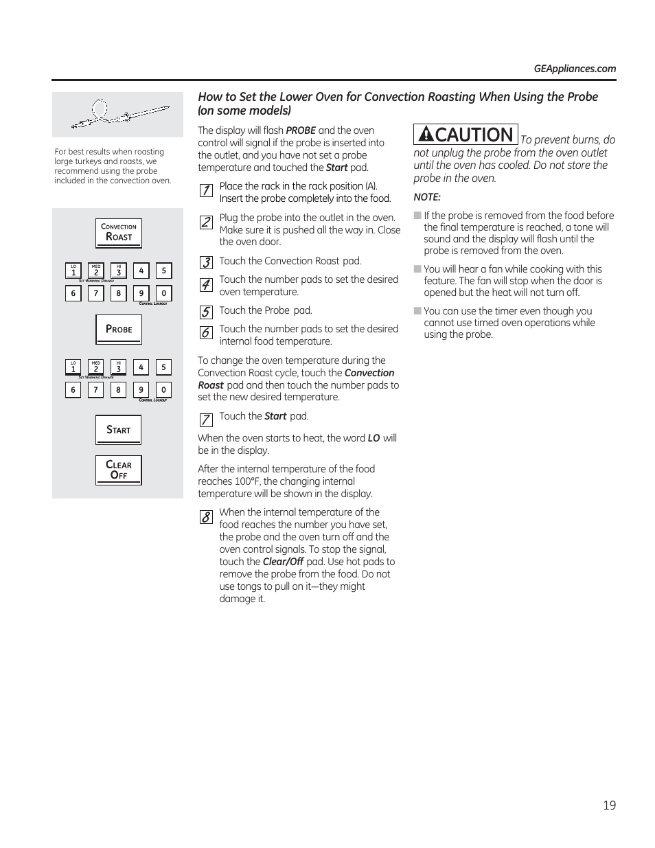 Acaution | GE CGS990SETSS User Manual | Page 19 / 114