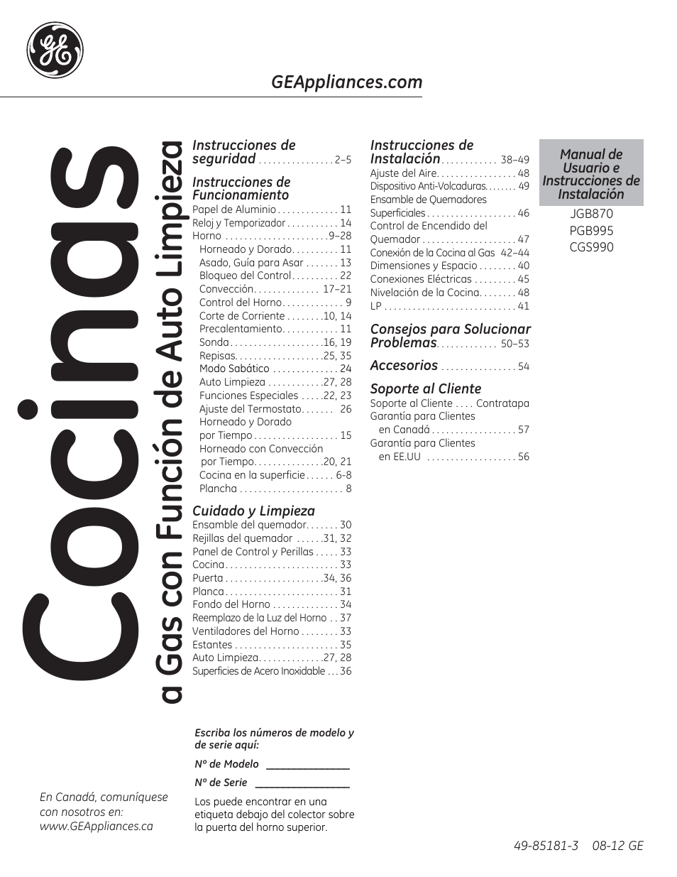 D 'o | GE CGS990SETSS User Manual | Page 57 / 114