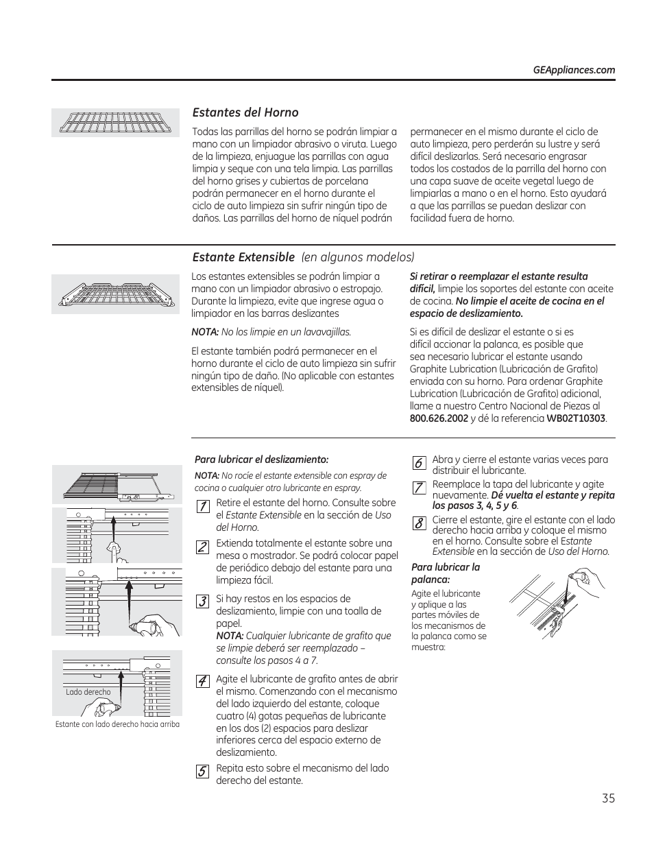Estantes del horno, Ventiladores del horno | GE CGS990SETSS User Manual | Page 91 / 114