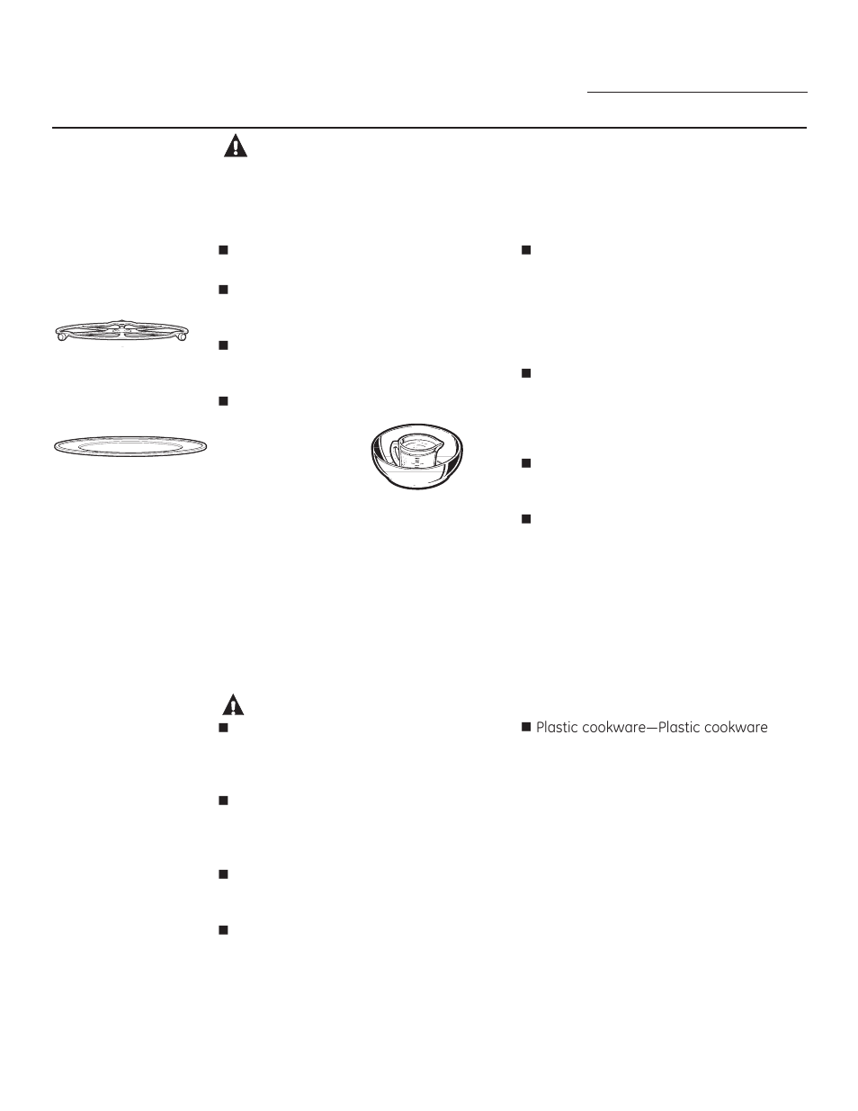 Warning, Caution: burn risk, Save these instructions | Microwave- safe cookware | GE PSA9120DFWW User Manual | Page 6 / 80