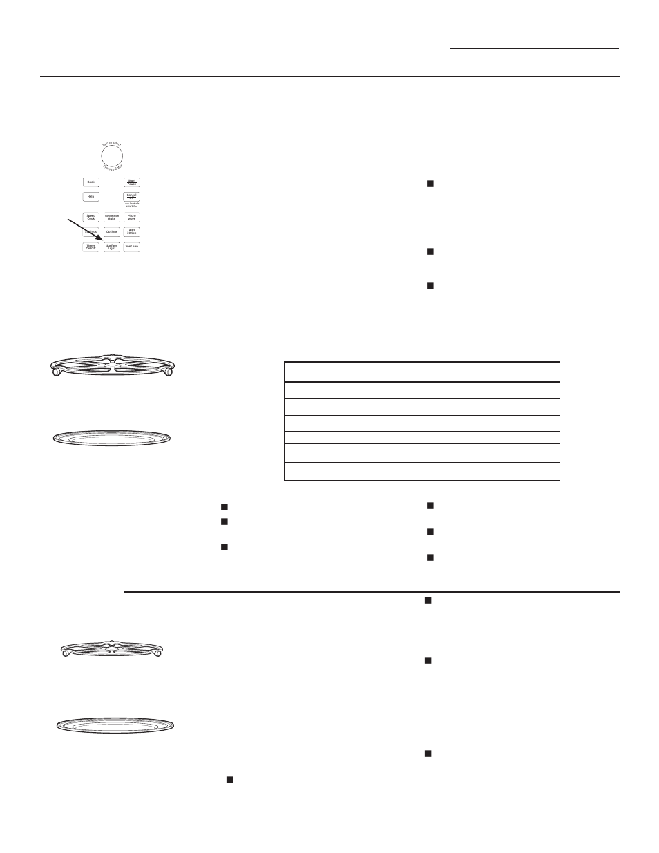 Calentar y fermentar, Calentar, Fermentar | Cuadro de selección de temperatura y humedad, Tipo de comida ajuste de humedad | GE PSA9120DFWW User Manual | Page 62 / 80